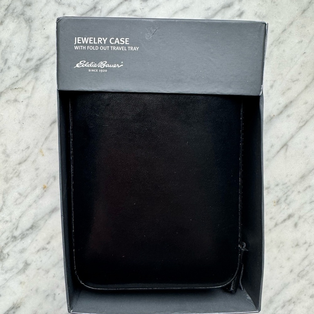 Eddie Bauer Black Travel Jewelry Case